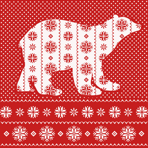 圣诞贺卡与观赏北极熊