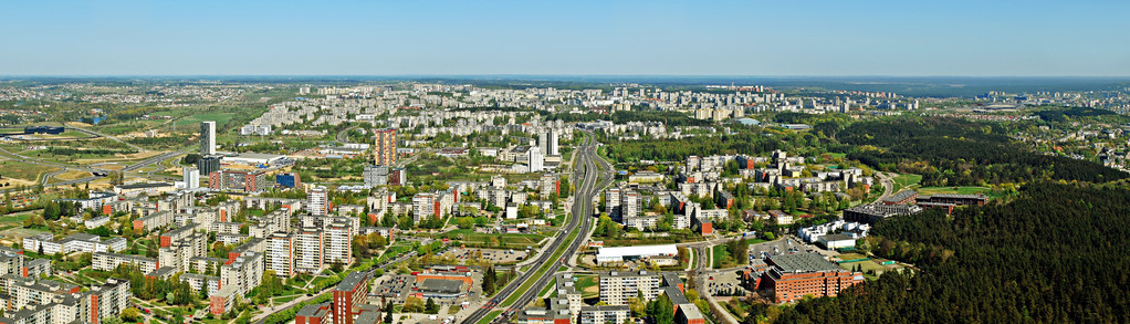 维尔纽斯城市资本的立陶宛鸟瞰图