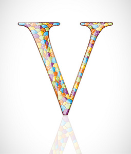抽象字母 V