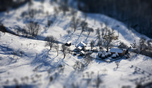 冬季在山中