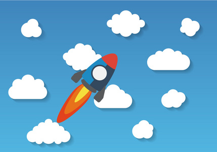 火箭在天空中图片