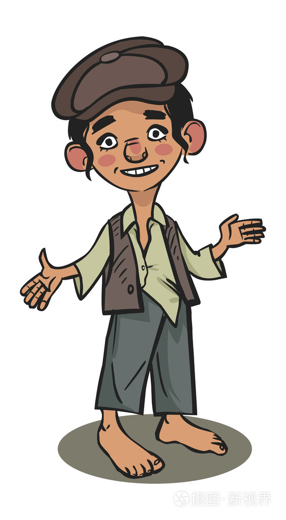 有趣的矢量卡通创辉犹太男孩