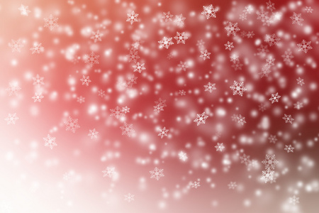 抽象雪红和白色圣诞节背景