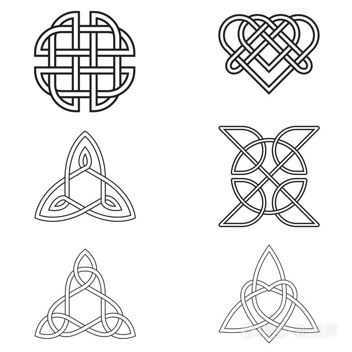 凯尔特人无尽结白色背景上孤立