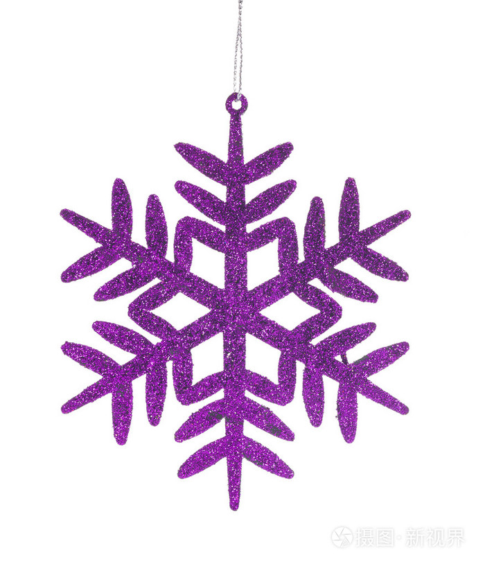 粉红色的圣诞玩具雪花