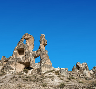 在 capadocia 的岩石群