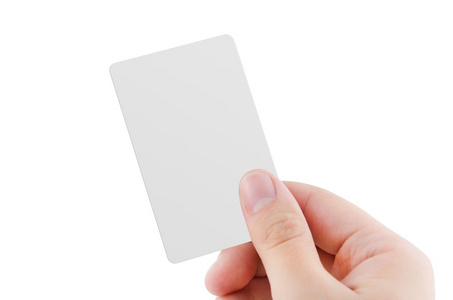 空白信用卡或孤立的白色背景上的名片