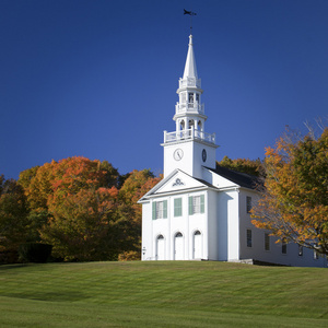 传统美国白色教堂图片