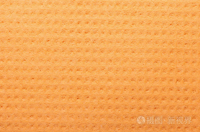 橙色的纤维素海绵表面纹理背景