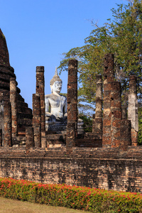 扫管笏 sa 寺，shukhothai 历史公园泰国