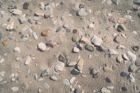 与沙和卵石复古，复古的石滩