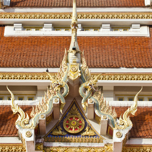 屋顶上 Saengarun 寺庙孔敬孔敬市泰国的教堂