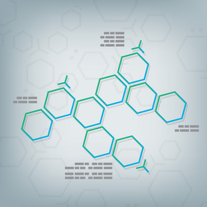 六角形的科学化学分子图片