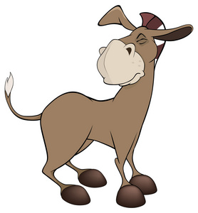 卡通野驴驴子, 侧面视图小毛驴.卡通套驴子.卡通真正的驴头走驴侧景.