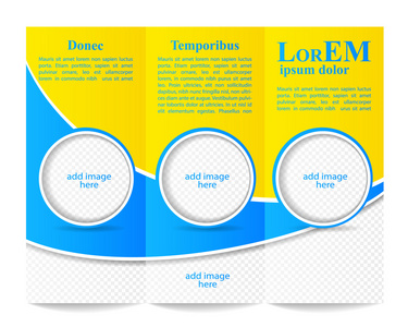 三栏式小册子模板