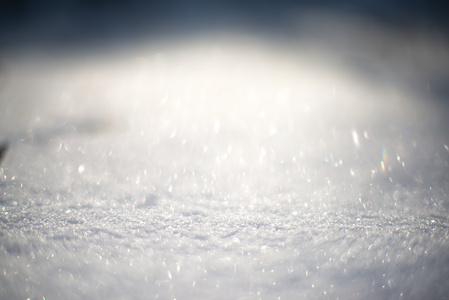 雪的雪表面特写