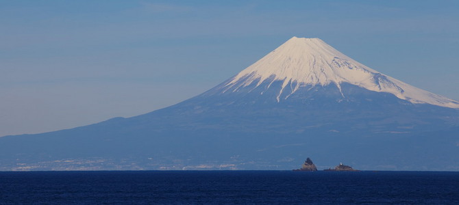 山富士在冬天