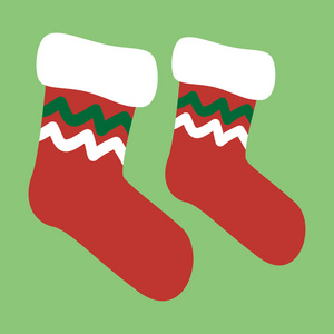 矢量绘图的圣诞袜子