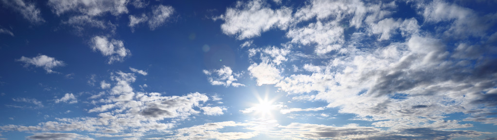 蓝蓝的天空全景图片