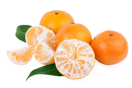 去皮的橘子或普通话水果