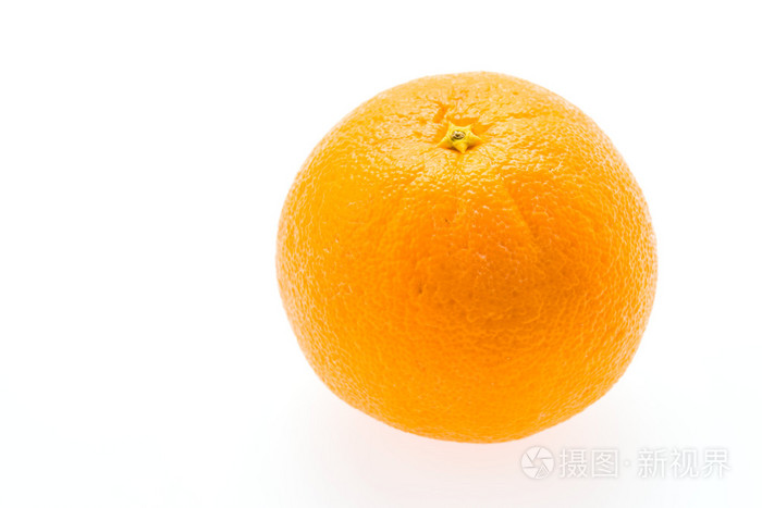 橙白色上孤立