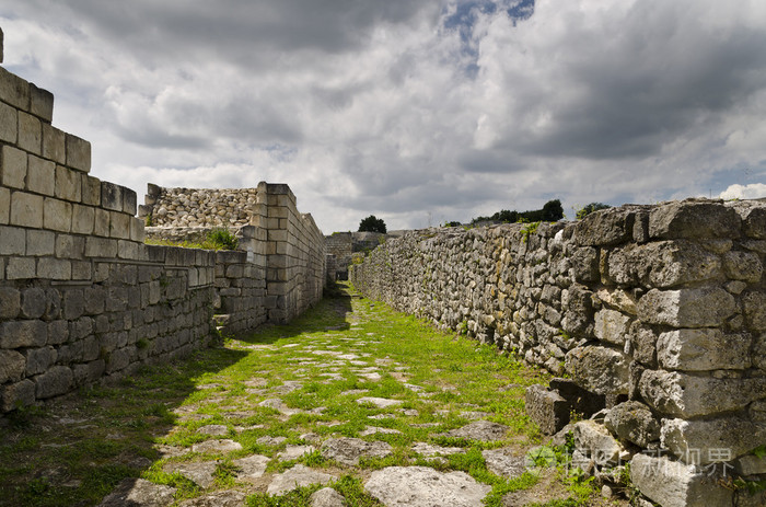 保加利亚舒门镇附近的中世纪堡垒古代遗址
