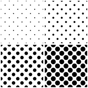 无缝的黑色和白色矢量模式或背景设置与大 小波尔卡圆点
