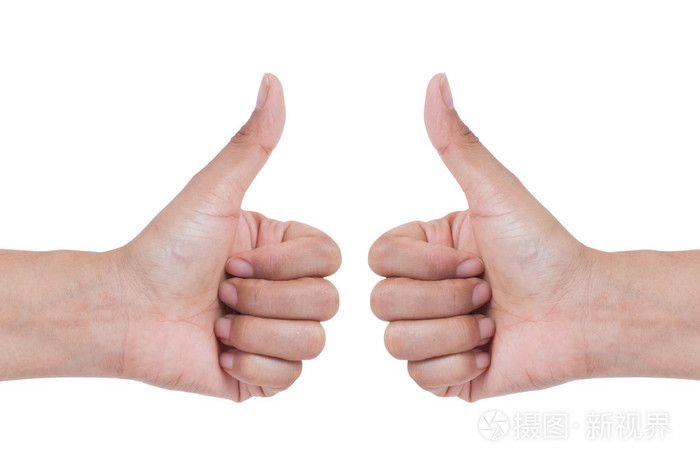 两只手的大拇指手势