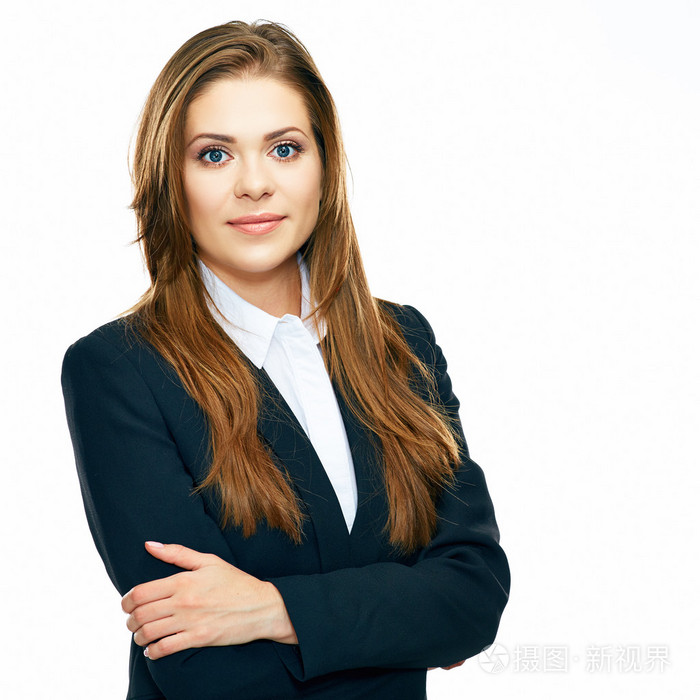 交叉双臂的女商人
