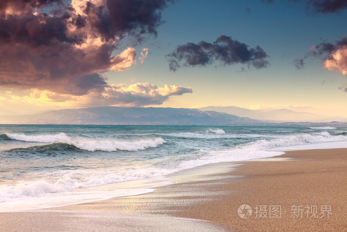 海上日落