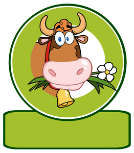 农村奶牛标志奶牛卡通标志照片