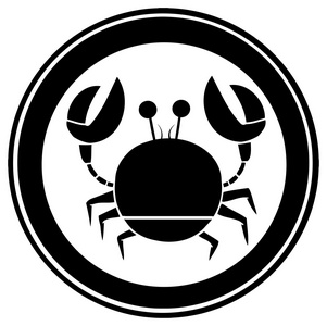 黑蟹徽标