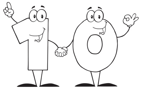 数字十卡通人物照片