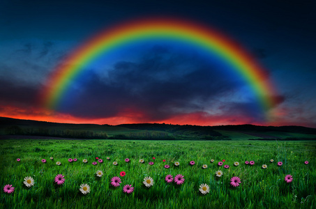 美丽的彩虹背景