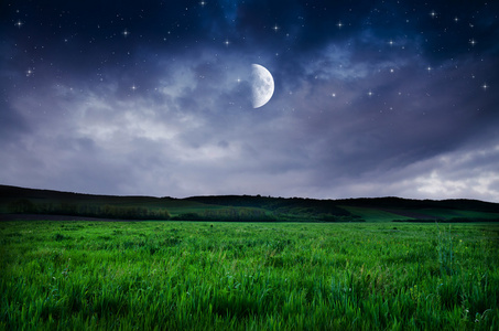 美丽的夜晚场背景