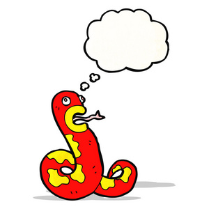 蛇与思想泡泡卡通