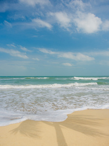 在苏梅岛，泰国地处热带的海滩