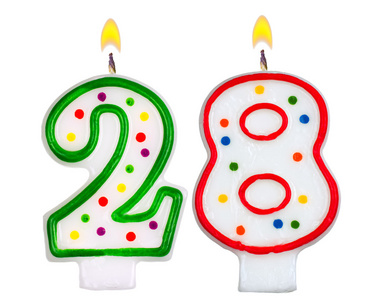 二十八事件生日蜡烛数字二十八照片
