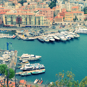 城市景观的 nicefrance，从上面的海景