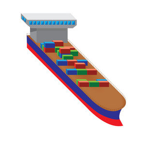 与集装箱货船图片