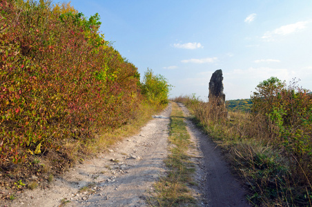 在山的路