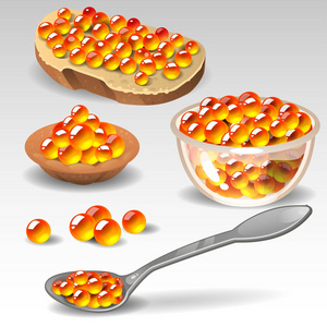 鱼子鱼泡插画-鱼子鱼泡手绘-鱼子鱼泡卡通图-摄图新视界