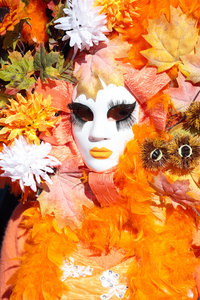威尼斯狂欢节的秋天面具