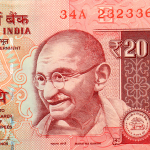 印度二十卢比钞票照片