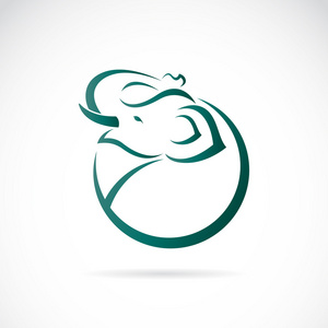 大象纹身标志矢量图片