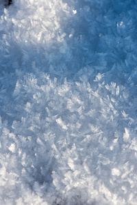 特写冰冻雪花