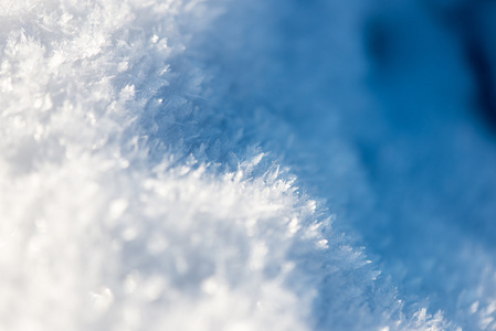 特写冰冻雪花图片