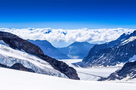 戈尔内冰河,孟西侧的山谷冰川照片
