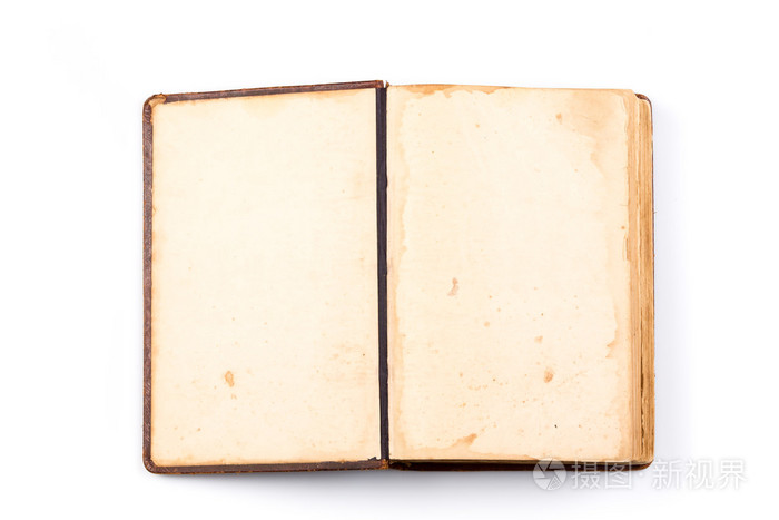 打开空白白色衬底上的书照片-正版商用图片1htgtx-摄图新视界