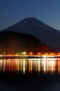 河口湖和富士山